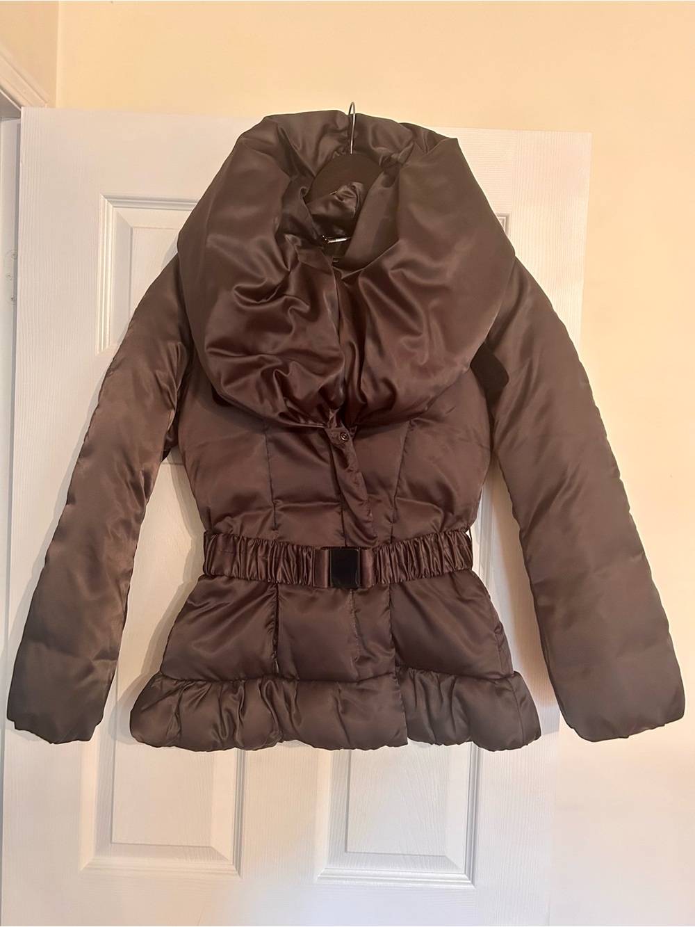 Laundry by Shelli Segal - Puffer Winter Jacket -Brown/ 65% down filled